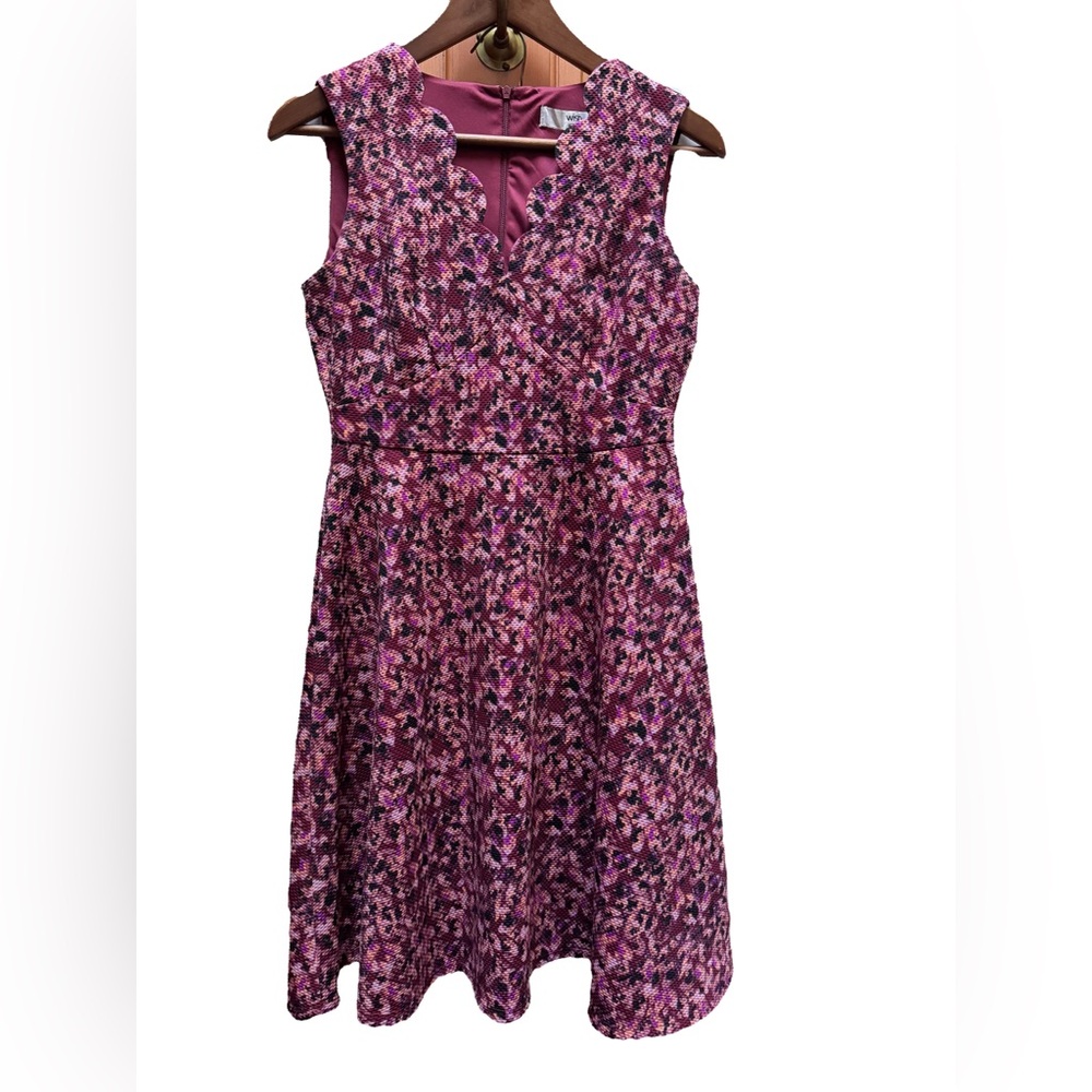 Chic Multicolor Patterned Midi Dress